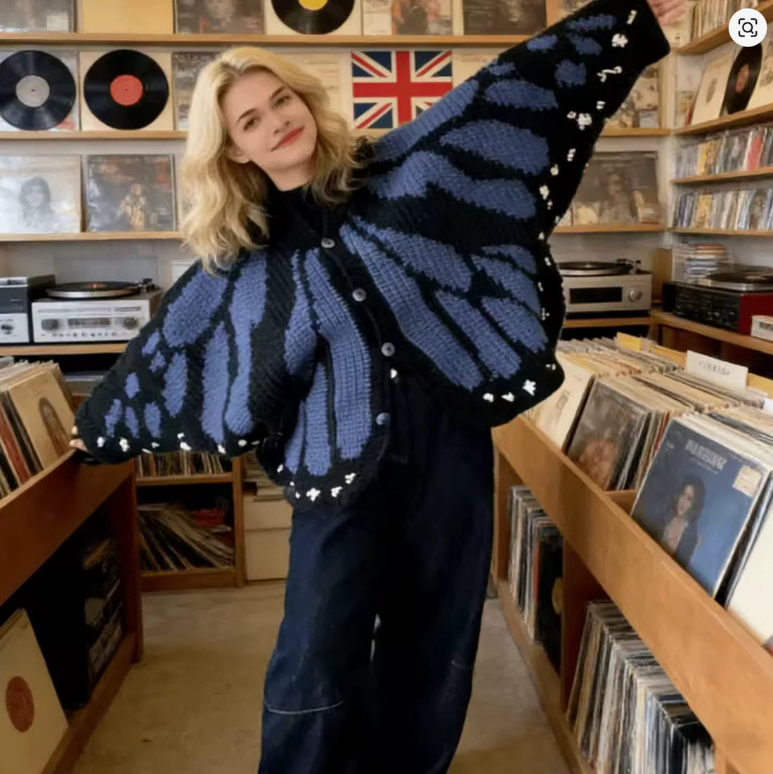 Handmade Butterfly Cardigan